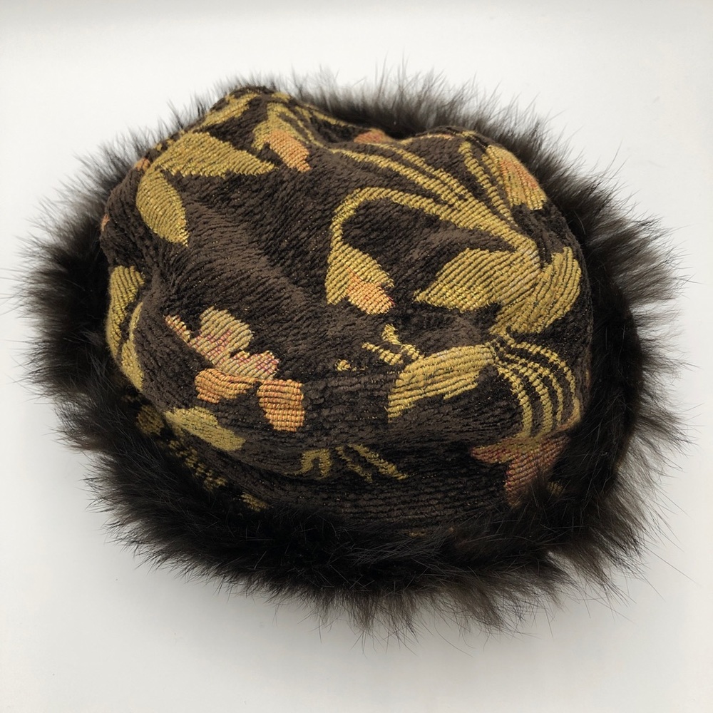 Shortcake Embroidered Jacquard & Fur Toddlers Hat